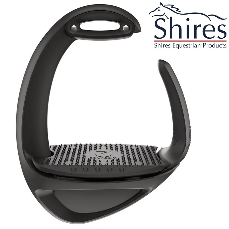 Shires Compositi Ellipse Stirrups - Comfort + - Black and Black 